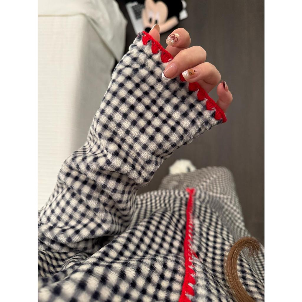 Women's Flannel Cardigan Pajama Set: Winter 2026 Warm & Thick Plus Size, Lapel Design