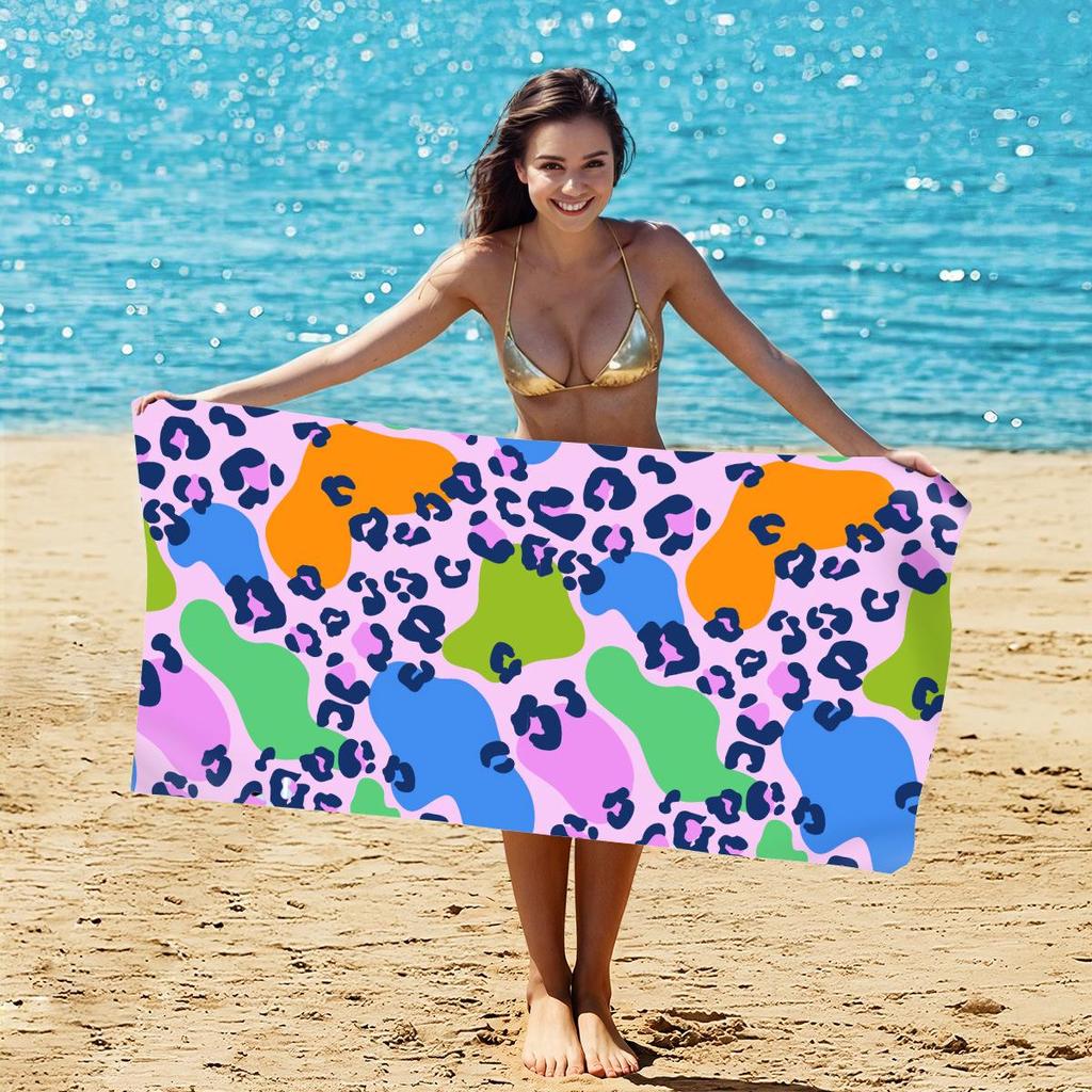 70x140 Microfiber Custom Printed Beach Towel - Absorbent & In Stock