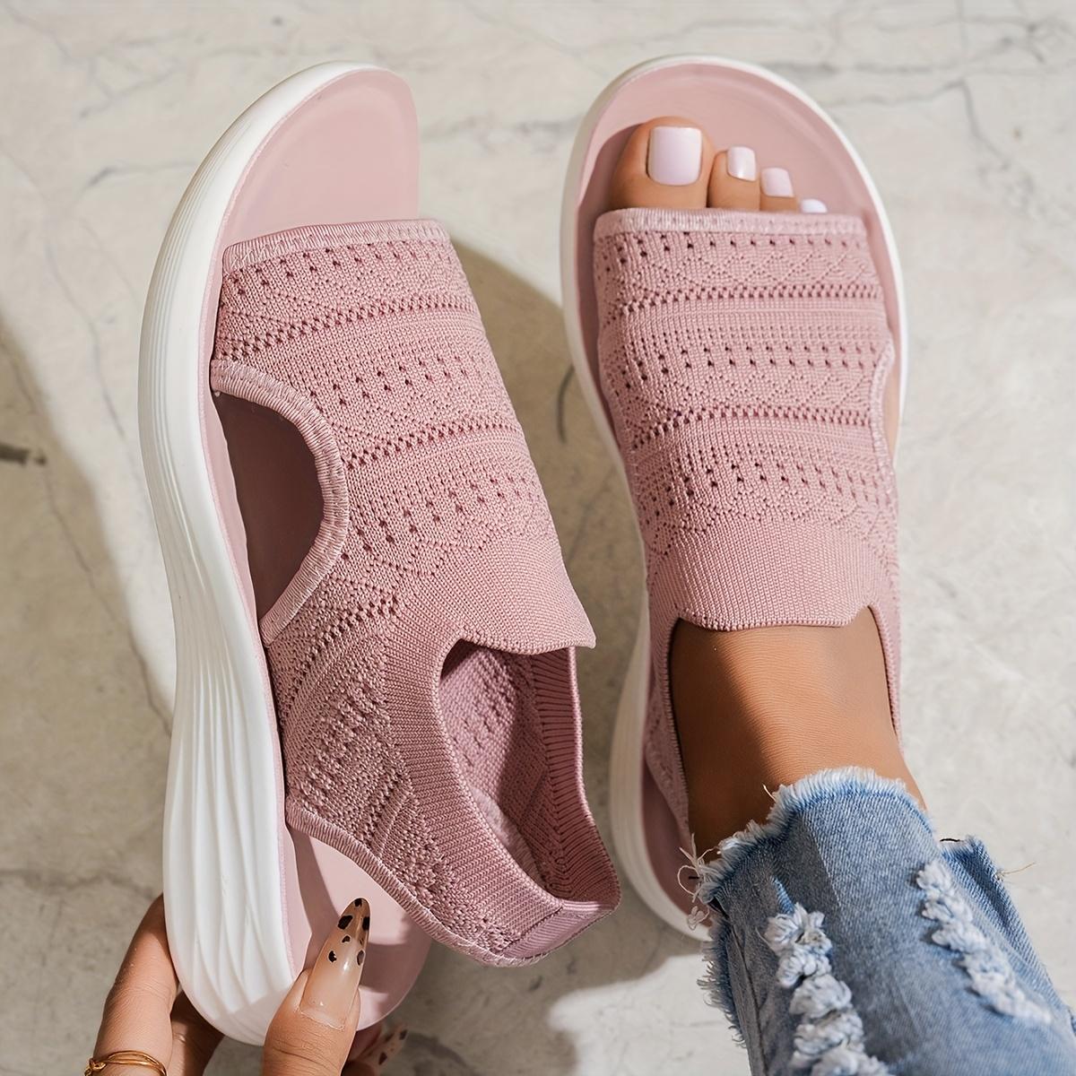 

Summer Open-Toe Women s Casual Sandal Fashionable Women s Beach Shoes Lightweight and Comfortable Shoes 43 рожевий