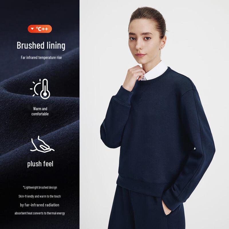 Navigare Women's Solid Crewneck Pullover Sweatshirt