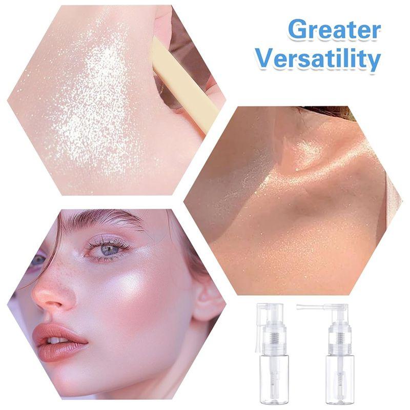 AEE4-3Pcs Glitter Duster Sprayer, 35Ml Transparent Glitter Duster Sprayer Bottle, Dry Powder Spray-Bottle Empty