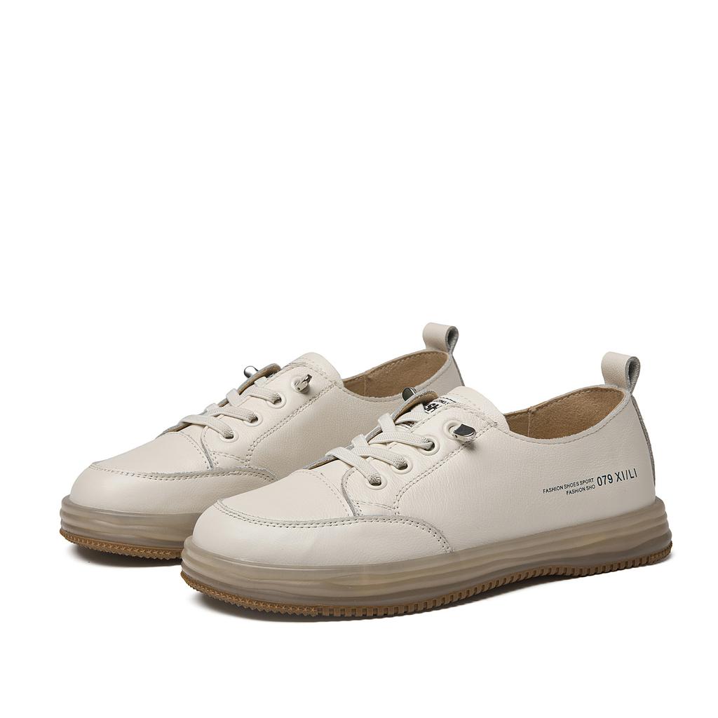 Top layer cowhide summer women's nurse shoes women's summer white shoes 2026 women's leather shoes mother's shoes
