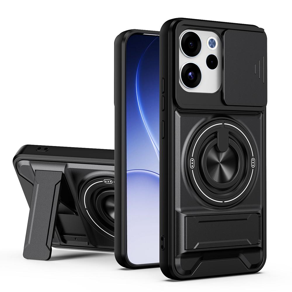 KEYSION Magnetic Phone Case for OPPO Reno15 Pro Max 5G 15 F 5G Slide Camera Protection Upright Kickstand Ring Shockproof Cover