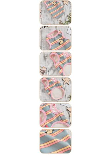 Colorful Striped Warm Vest for Pets - Autumn/Winter Style for Teddy, Pomeranian, Bichon, Cats, and Dogs