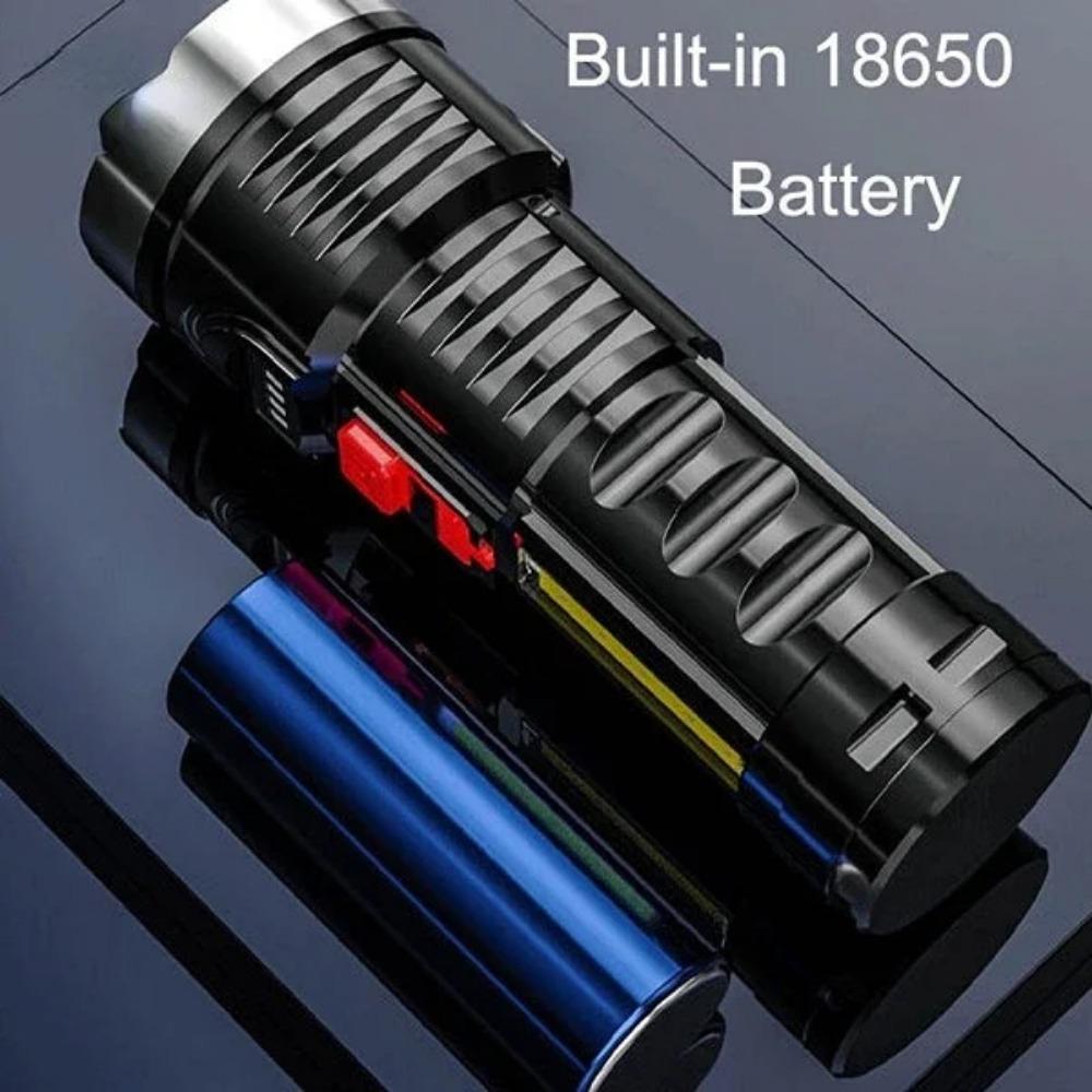 Mini přenosná svítilna nového stylu 6LED s vestavěnou baterií 18650 USB dobíjecí COB LED svítilna pro kempingová světla