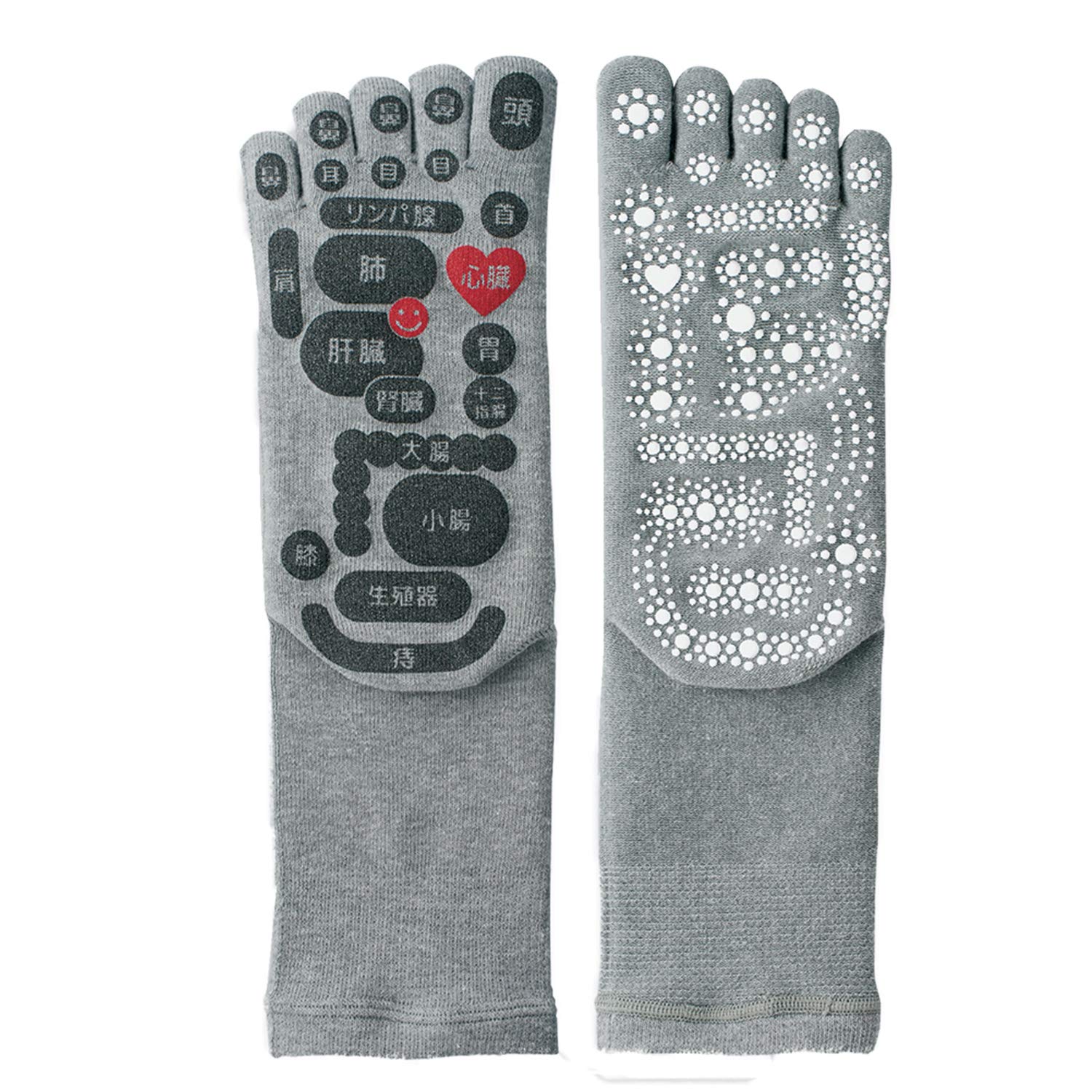 

Рефлексологические размеры [MIKASA] Двусторонние носки, 25.0-27.0см (Серый, тип с пятью пальцами) серый