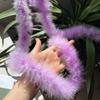 DIY 2M Fluffy Marabou Feather Boa Natural Turkey Feathers DIY Craft Sewing Trim Hat Costume Decor Home Wedding Party Accessories