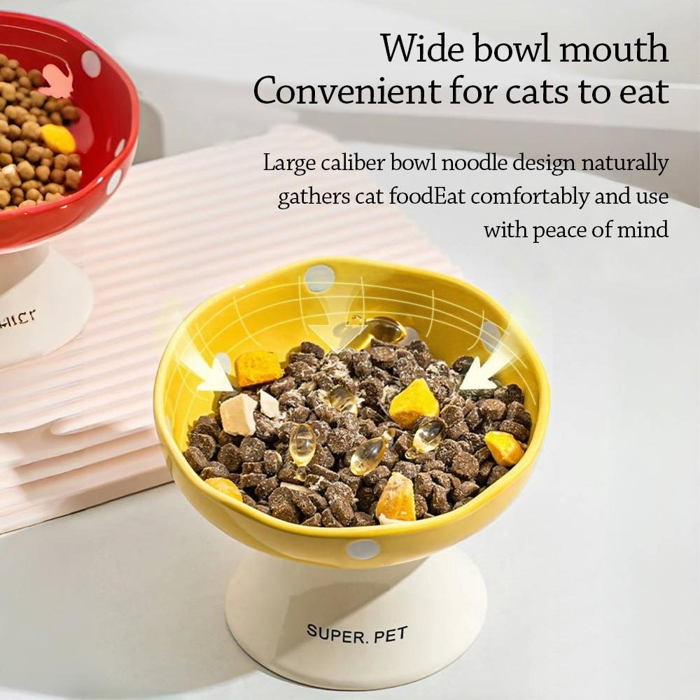 Non Slip High Cat Bowl For Senior Cats Neck Pain Elevated For Neck Health Digestion For Home