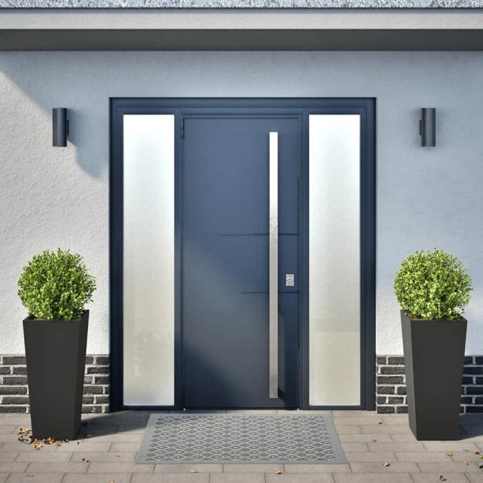 VidaXL Planters 2 Pcs Black 35x35x75 Cm Steel, Outdoor Planter, Flower Box, Garden Box, Planter 851081