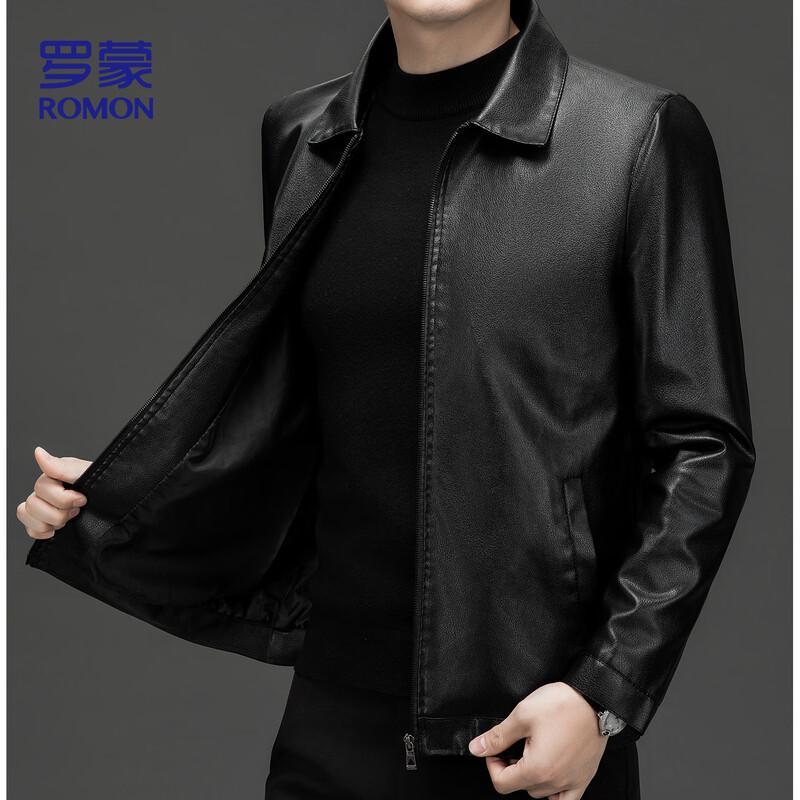ROMON Men's Business Executive PU Leather Jacket 7051