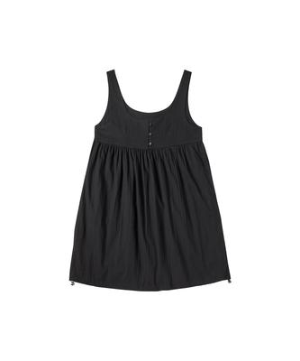 Comoni Nose W Shirring Mini One-Piece [Black]