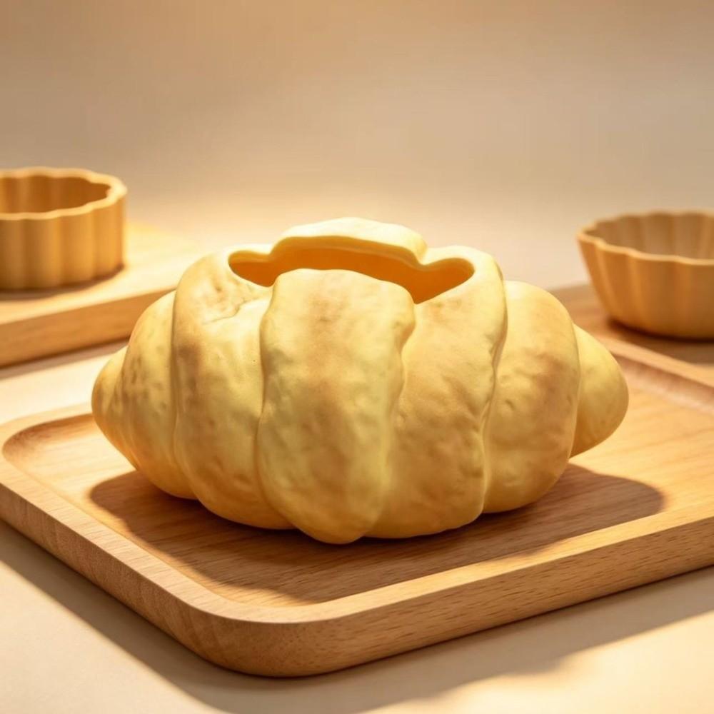 Food Themed Bread Shaped Tissue Box Realistic Tissue Dispenser Croissant Tissue Box  Office