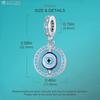 Ahthen copper Bead Charms Rotating Eye Dangle Charm fit Snake Chain Bracelets Necklaces for Women Jewellery Making