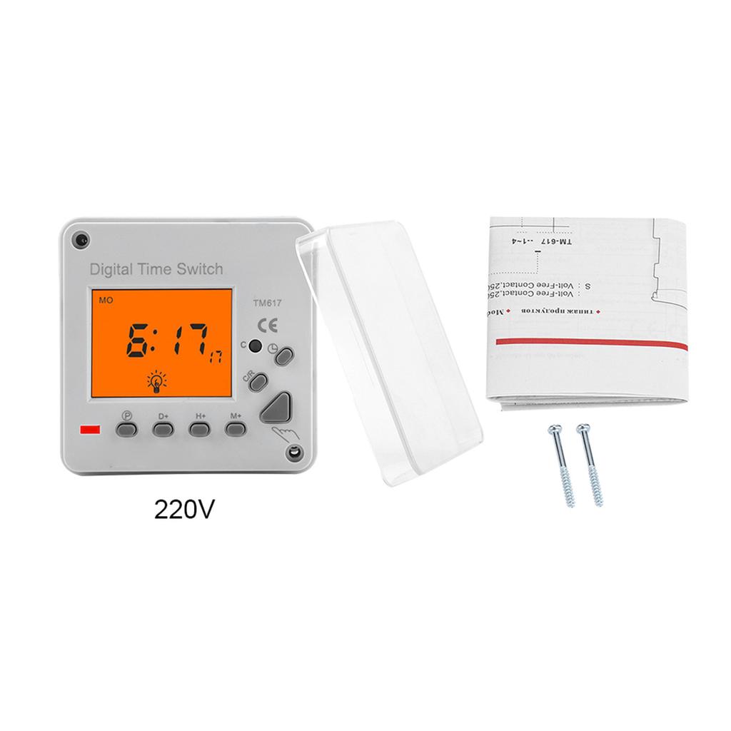 Digital Electric Durable Programmable Smart Control Switch Timer with Backlight Display(220V)