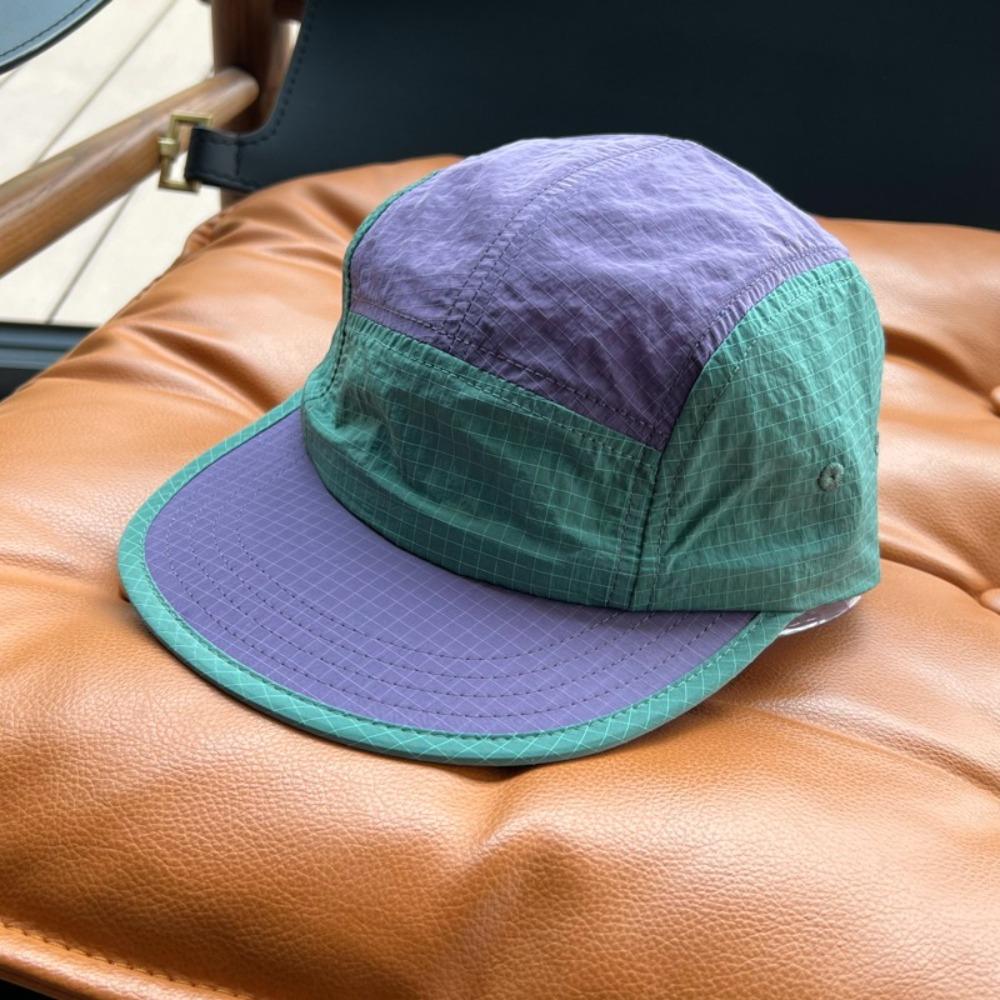 5-Panel Splicing Baseball Cap Quick-drying Sun Visor Cap Casual Snapback Hats  Unisex