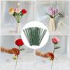 100pcs Plastic Cover Artificial Flower Stem Metal Core Artificial Plant Stick  Wedding Decoration