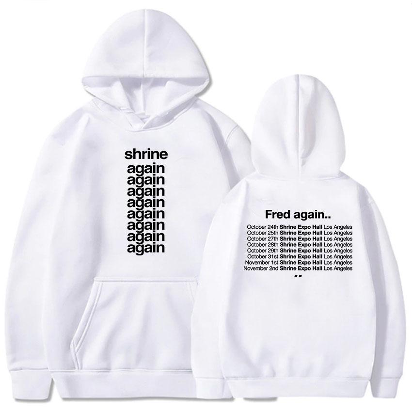 Shrine Fred Again Ti Dager Hettegensere Menn Kvinner Hettegensere Grafiske Klær Tung Mental Mote Stil Genser