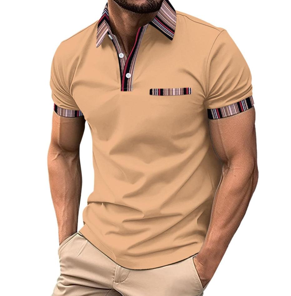 Men's Short-sleeve Polo Shirt, Stylish and Ideal for Casual Daily Wear.