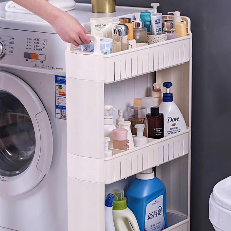 Ultra-Slim Gap Storage Cabinet Space-Saving Side Refrigerator Organizer Bathroom Kitchen Slim Storage Rack