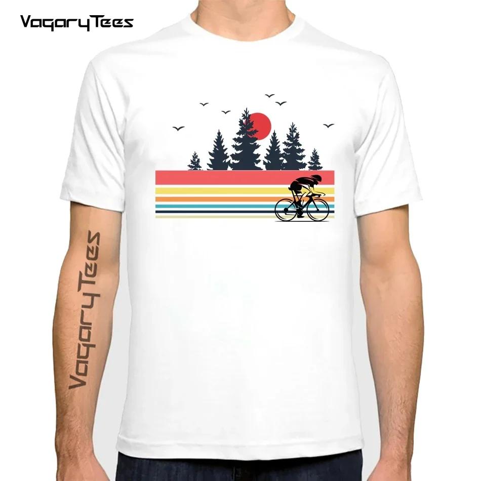 Summer Men T-shirt Downhill Biking Print Casual Heartbeat Stimulation Exercise Male Harajuku Tshirt  Men Clothing