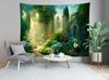 Fairy Tale Garden Tapestry - Enchanted Flower Arche, Colorful Greenery Wonderland Wall Hanging for Girl Princess Magic World