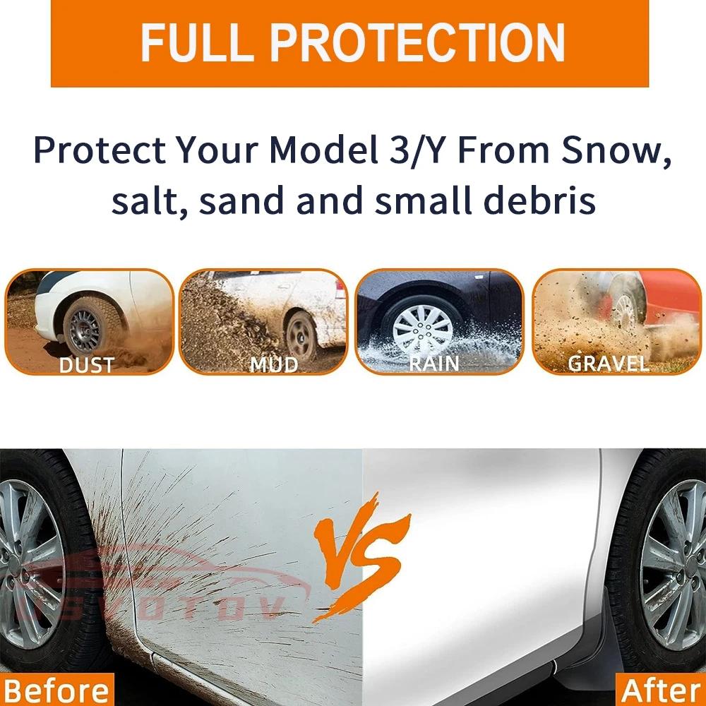 BEG1 For Tesla Model Y Juniper Model 3 2025 2026 Accessories Mud Flaps Stay Clean Protect Paint Grade All Weather Soft Splash Guards