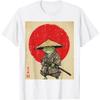 DCOJUZBO Japanischer Frosch Samurai Katana Sonne Kimono Kunst Herren Damen T-Shirt
