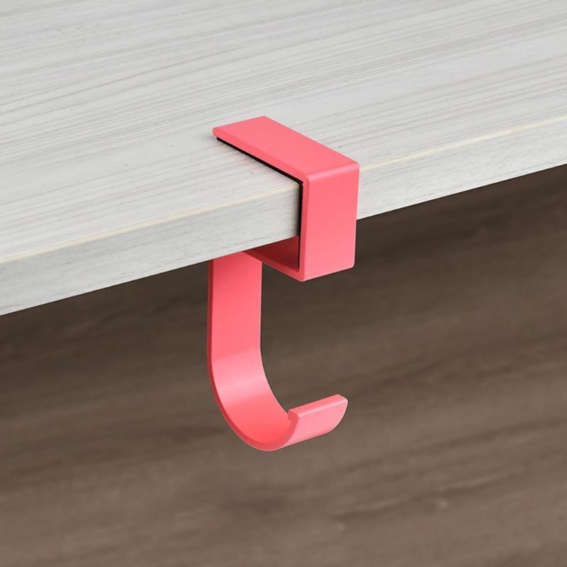 5 Shape Sturdy Hook for Student Bags Long Time Use Metal Wall Attachment Basic Assembly Black White Double Tone