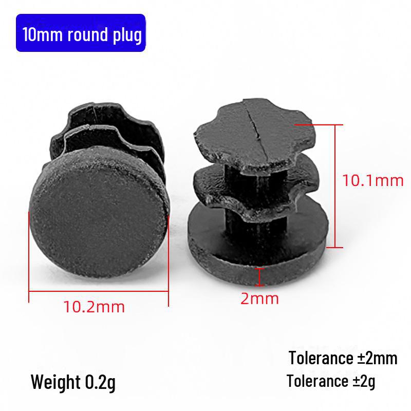 Diyami Усиленная круглая трубка Пластиковая пробка для ног 10mm