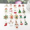 Random 20Pcs/Lot or 50Pcs/Lot Mix Size 96 Style Alloy Metal Christmas Drop Oil Charms Gold Pendant For DIY Bracelet Necklace Jewelry Making
