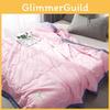 Summer Color Solid Blanket With Soft Filling For Kids And Student Dormitory