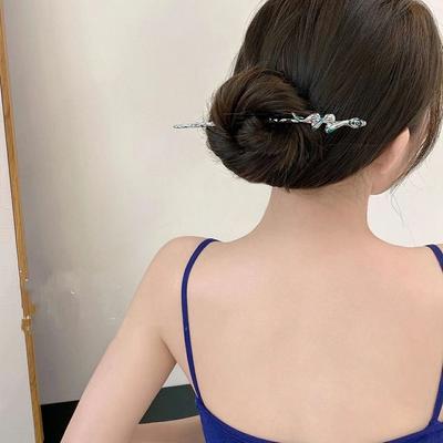 Design Tool Starověký styl vlásenka Kovová hadí vlásenka Hanfu Hair Sticks Pokrývka hlavy v čínském stylu