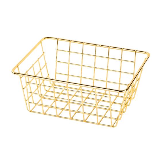 Cesto Portaoggetti in Ferro a Grande Capacità, Cesto Organizer in Filo Stile Nordico, Contenitore Decorativo in Rete Metallica per Piani Cucina Frutta Snack Multi