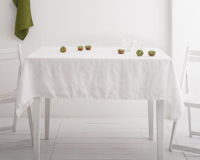 Natural Fabric Tablecloth,100% Pure Linen Solid Color Table Cover,For Kitchen Dining Room Party Holiday Tabletop Decoration