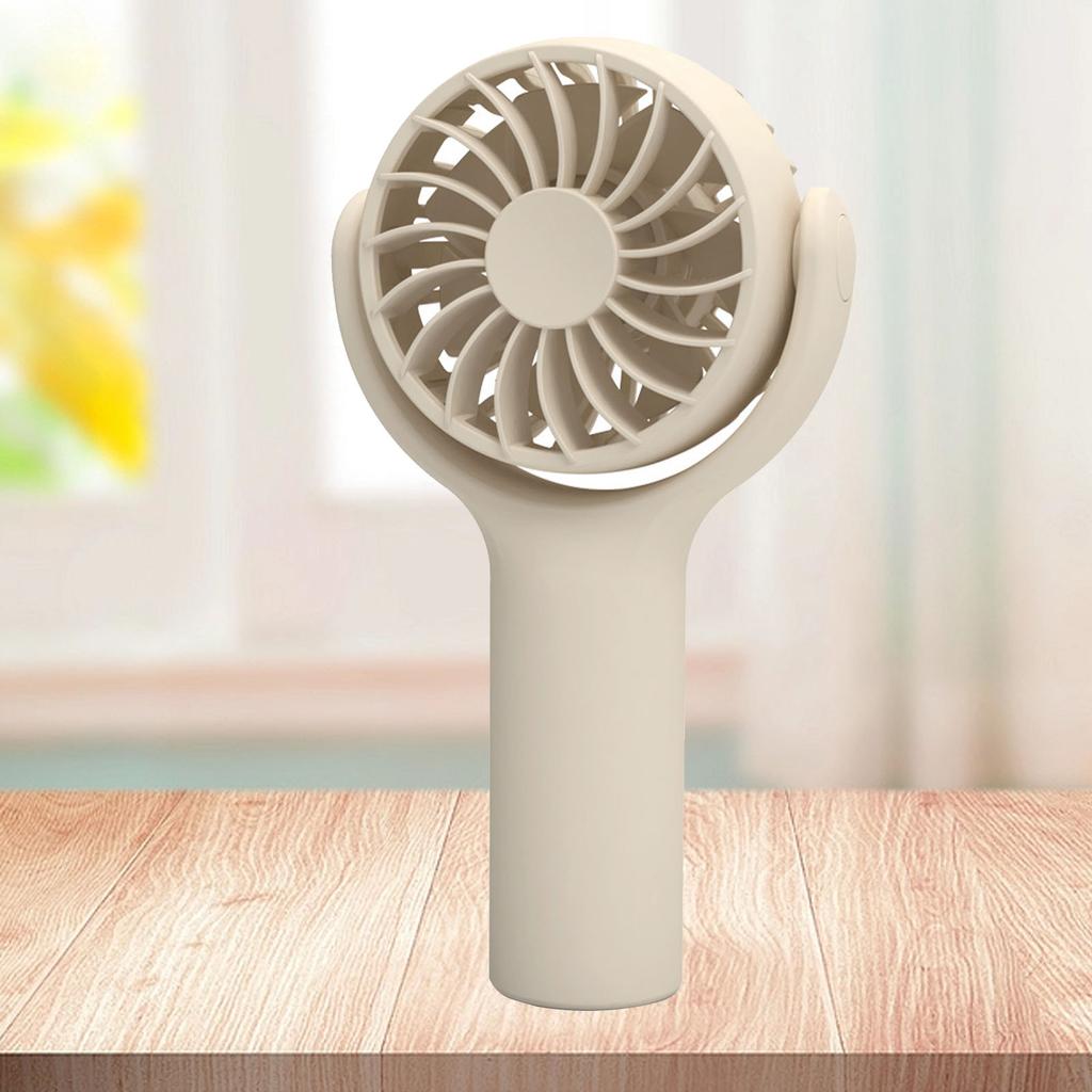 Mini Handventilator Multifunktion Leise 3 Geschwindigkeiten Einstellbar Starker Wind Tragbar Kleiner Tischventilator für