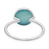 Natural Chalcedony Gemstone Ring, 925 Sterling Silver, Solitaire Ring, Round Gemstone, Handmade Ring Jewelry, Gift for Easter, Ring Size - 5
