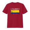 Vintage Colombia Colombian Flag Pride T Shirt vintage Washed Stretched Stylish homme Casual designer clothes Soft Comfortable