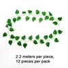 12PCS Artificial Ivy Garland Green Color Green Leaf Vine Fake Plant Creeper  Garden Decor