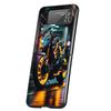 Motorcycle Hard PC Phone Case For Samsung Galaxy Z Flip 5 4 3 Black Cover For Galaxy Z Flip 6 Foldable Shockproof Cases Fundas