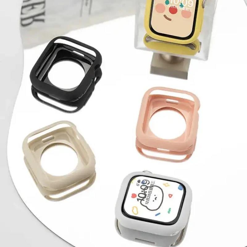 Candy Soft Silicone Case for Apple Watch Cover 10 9 8 7 6 Protection for Iwatch Series 46mm 42mm 45mm 44mm 40mm 41mm Cute Bumper 7