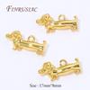 2/4/6Pcs 18K Gold Plated Brass Dog Charm For Jewelry Making DIY Animals Necklaces Bracelets Making Accessories