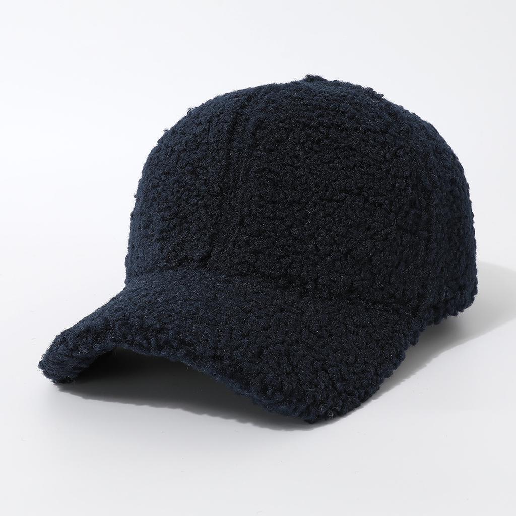 Versatile Foreign Style Warm Baseball Cap Cap Cap Thickened Fluffy Cute Men'S And Women'S Hats