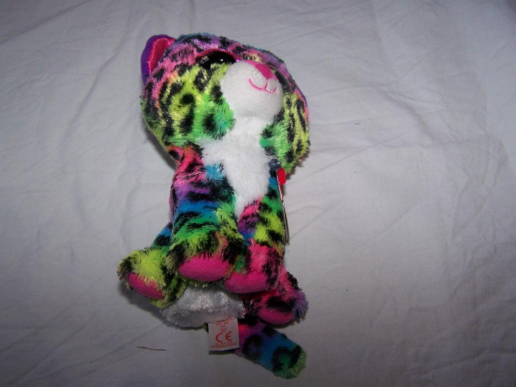 Meteor Ray Pack Ty Beanie Boos Dottie (Colorful Leopard) Medium Plush Toy 37189