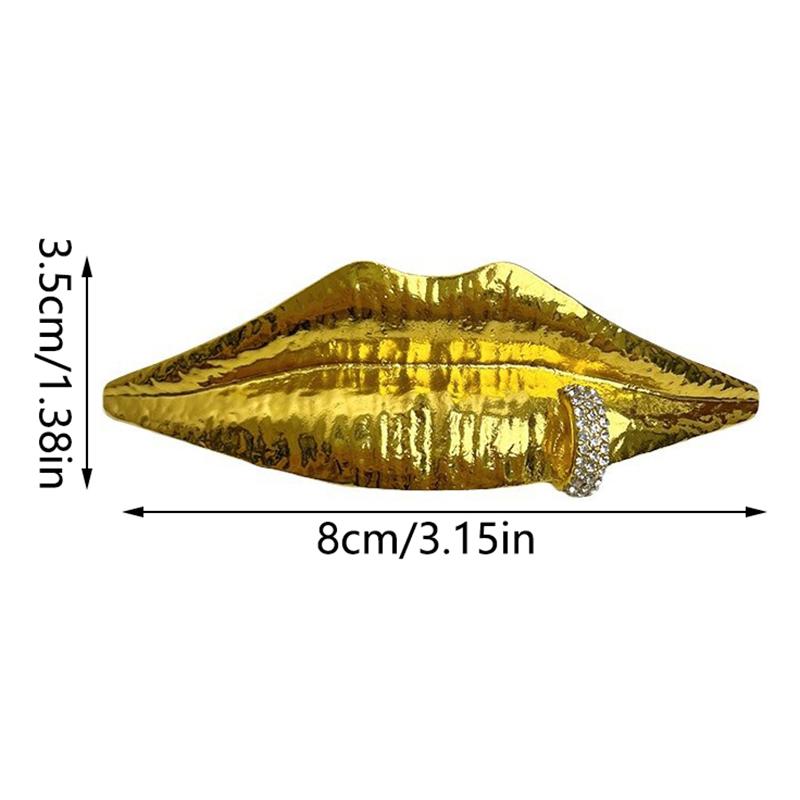 Fashion Jewelry Lip Shaped Brooch For Women Party Gifts Exaggerative Accessories
