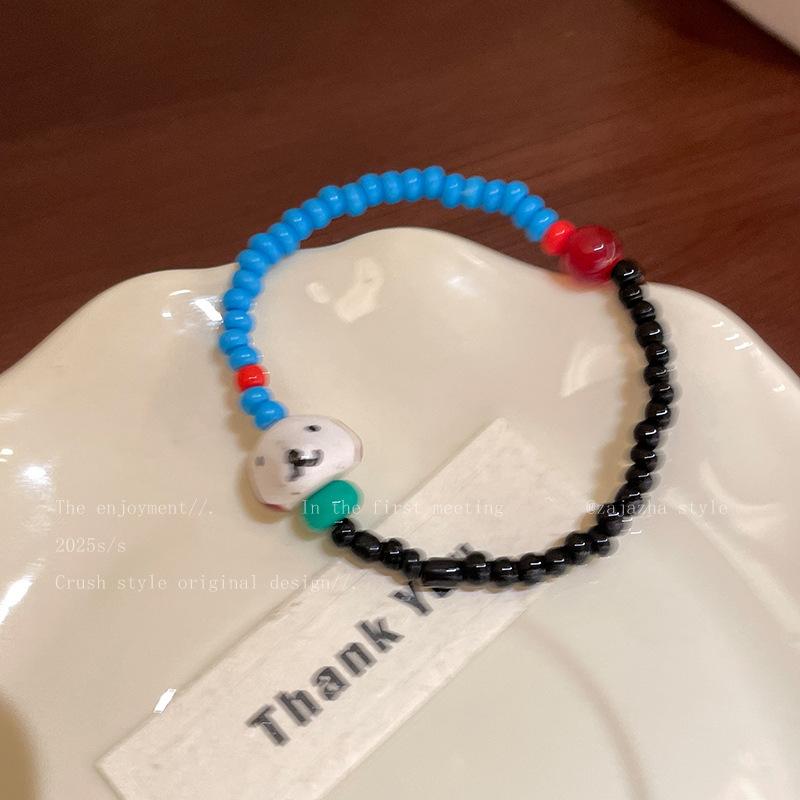 Bracelet chiot couleur fraîcheur petite niche bracelet cœur fille douce été fête étudiante bijoux petite amie