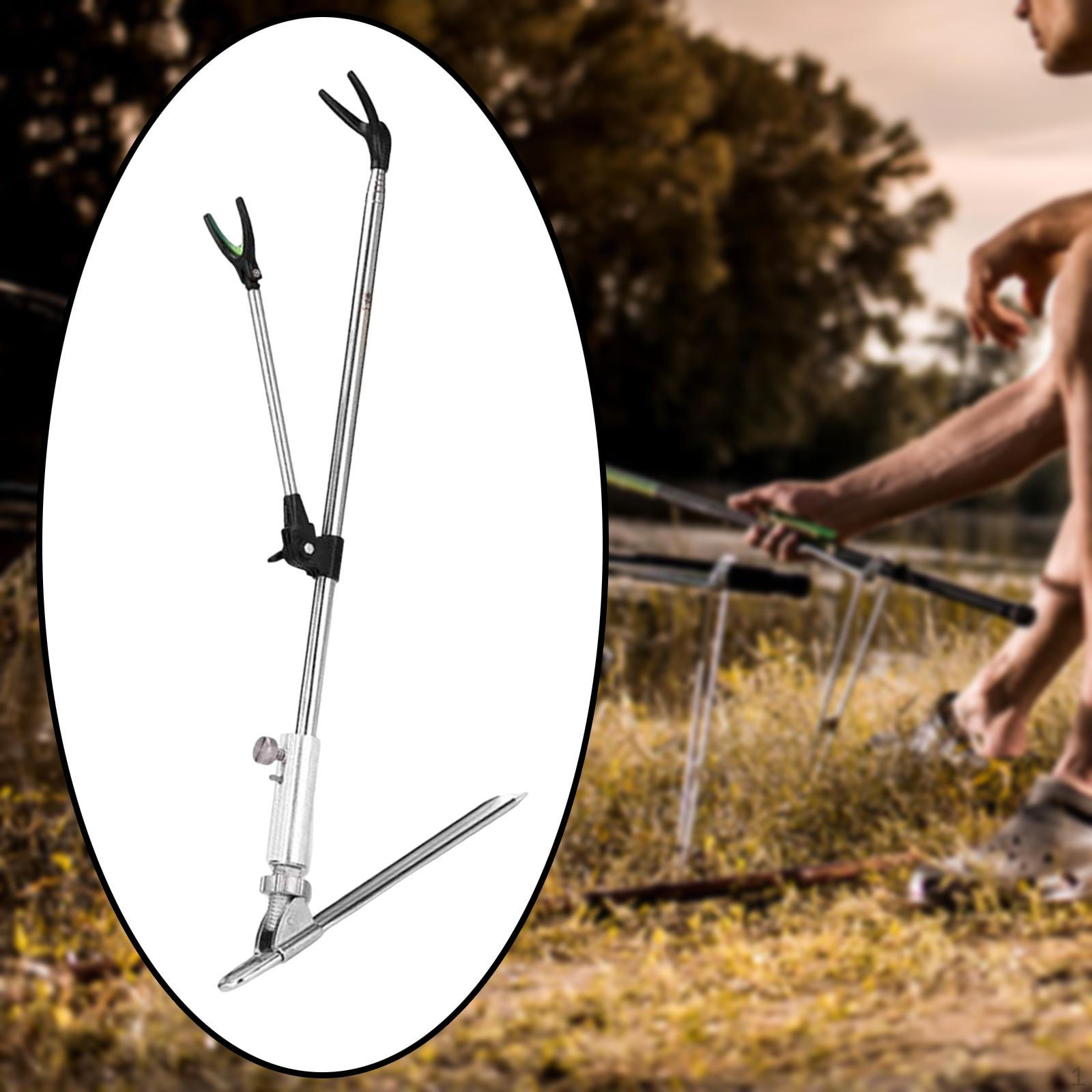 

Fishing Rod Holder Stand Pole Rack Storage Organizer Telescopic Bracket Ground Support for