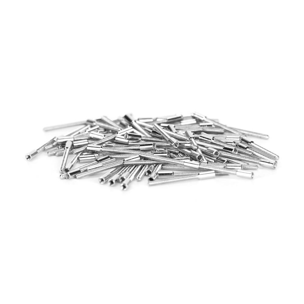 100pcs Silver Color Winding Stems Steel Material Replacement Part  Professional Use