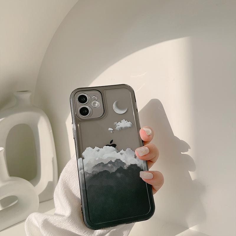 Night Sky Cloud IPhone 16 Apple 13 Mobile Phone Case 15 All Inclusive Applicable X 14 Pro Case 12 Transparent 14pro