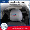 New Car Seat Headrest Cover Taxi Advertising Dust Head Cover Interior Accessories For BMW Performance X1 X3 X5 E39 E46 E90