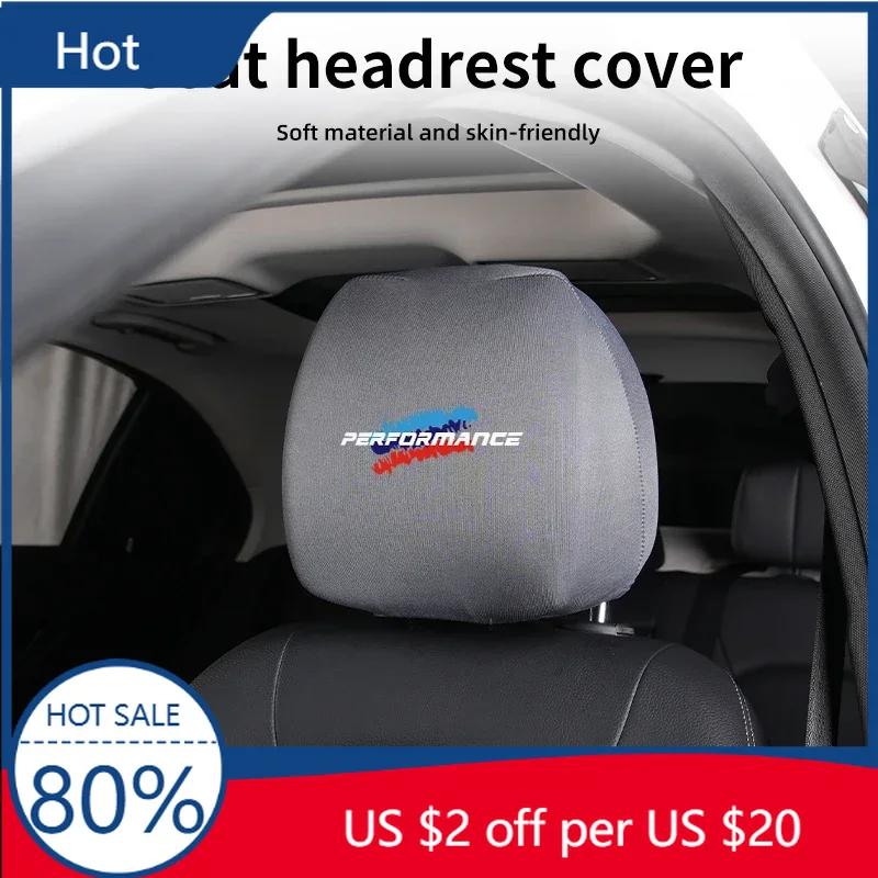 New Car Seat Headrest Cover Taxi Advertising Dust Head Cover Interior Accessories For BMW Performance X1 X3 X5 E39 E46 E90